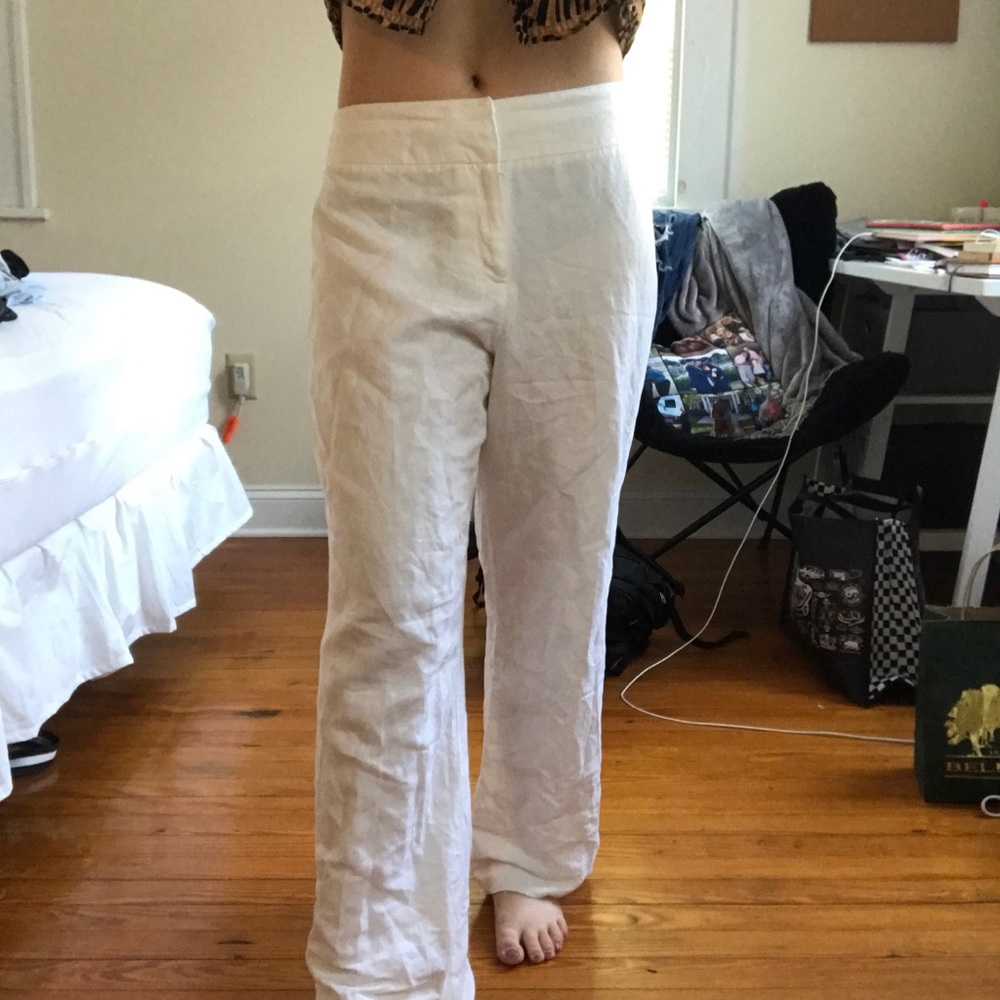 White Linen Pants
